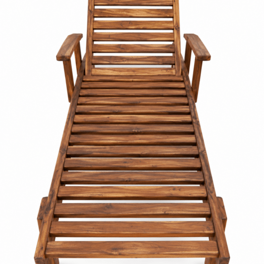 lettino mare in legno di noce 193 cm x 70 cm