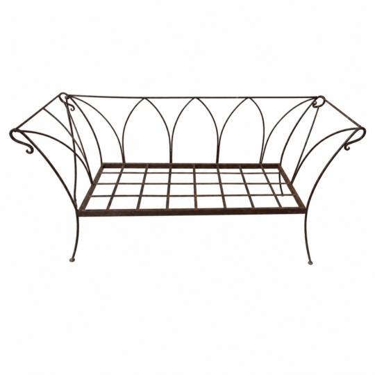 Divano in ferro battuto 150 cm x 60 cm